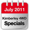 Kimberley 4wd camper specials for July 2011